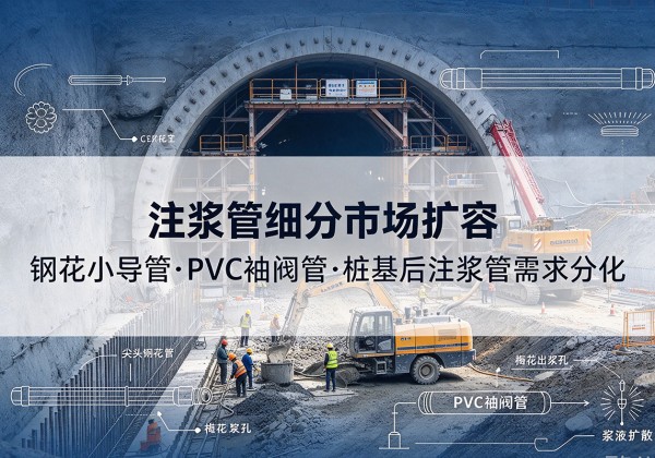 桐乡注浆管细分市场扩容，隧道钢花小导管、PVC 袖阀管、桩基后注浆管需求分化